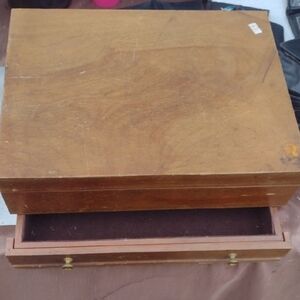 Wooden Jewelry Box with Drawer